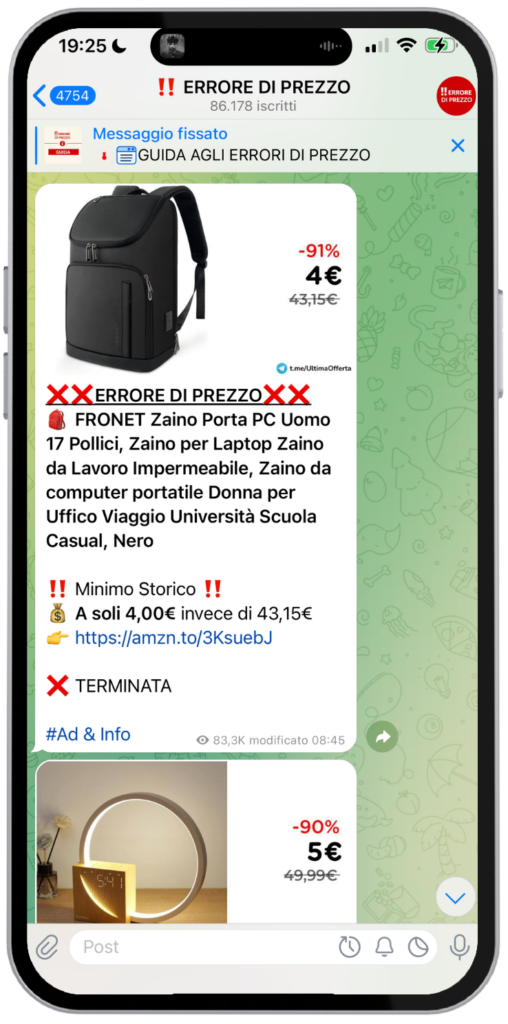 Errori di Prezzo su Telegram