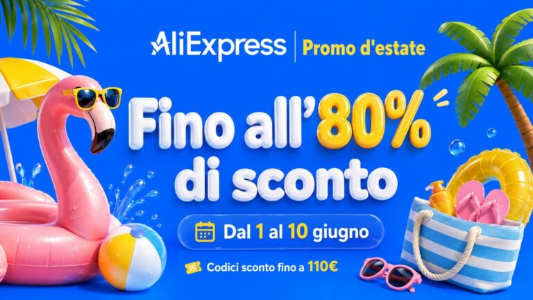 Promo d’Estate AliExpress: offerte fino all’80% dall’1 al 10 giugno